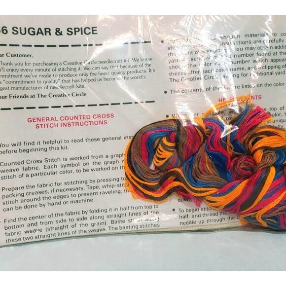 Counted Cross Stitch Kit By The Creative Circle 1656 Sugar & Spice Design Sealed - Picture 3 of 3
